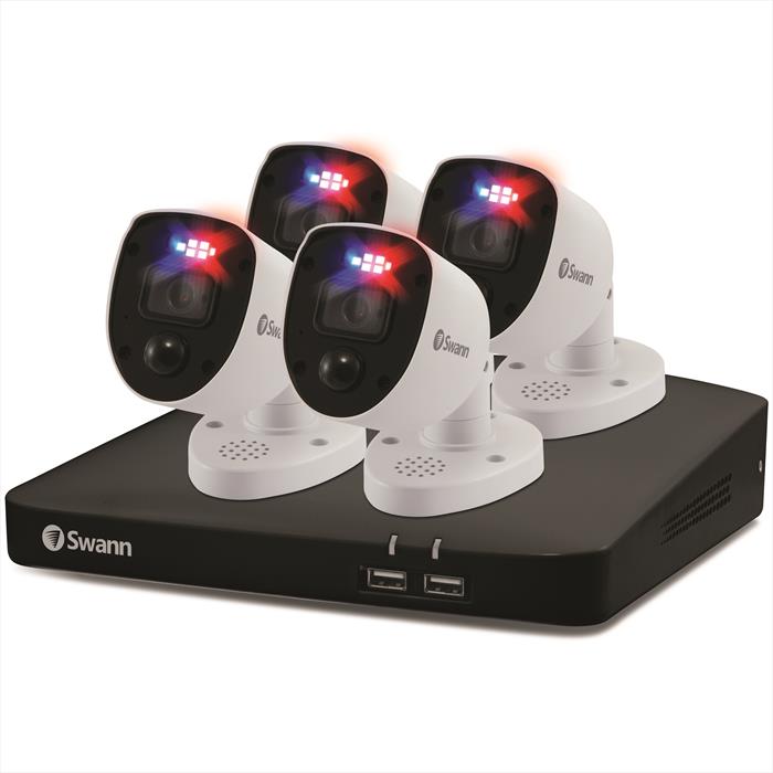 Swann - Kit Nvr 1tb 8ch + 4 Cam 4k-white