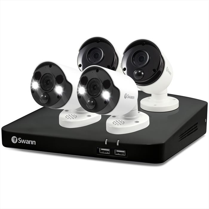Swann - Kit Nvr 2tb 8ch + 4 Cam 4k-white