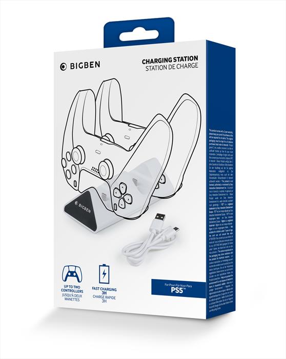Nacon - Base Ricarica Usb 2 Controller Dualsense Ps5-nero