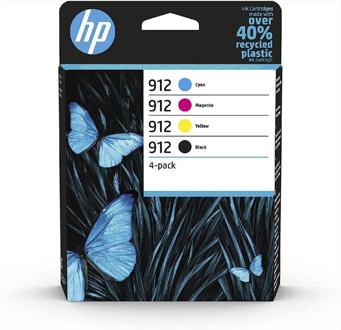 Hp - 912 Combo Pack 4 Cartucce Originali-nero, Ciano, Magenta, Giallo