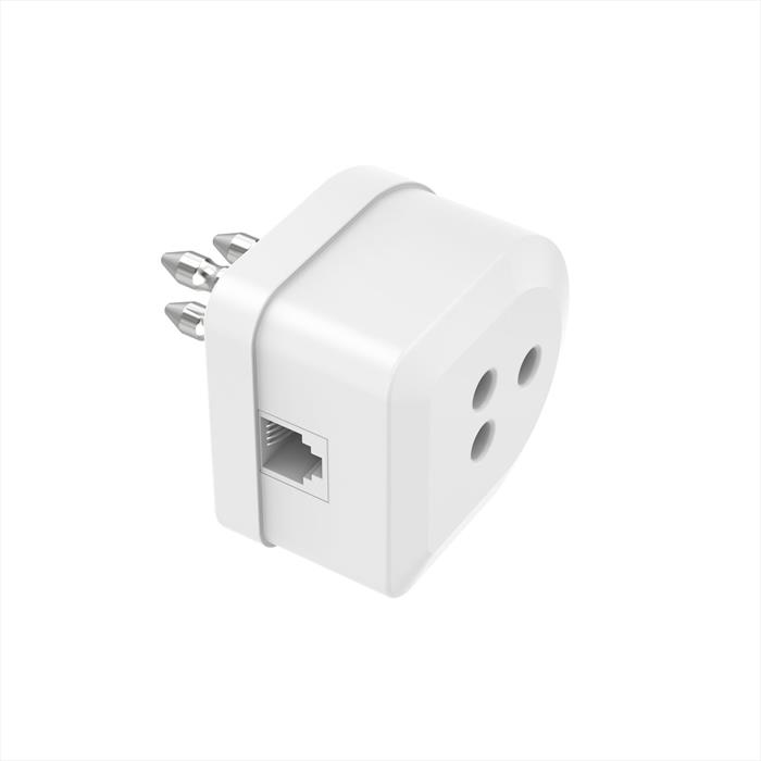 Hama Adattatore Telefonico Spina Tripolare / Presa Tripolare E Presa Jack 6P4C-image