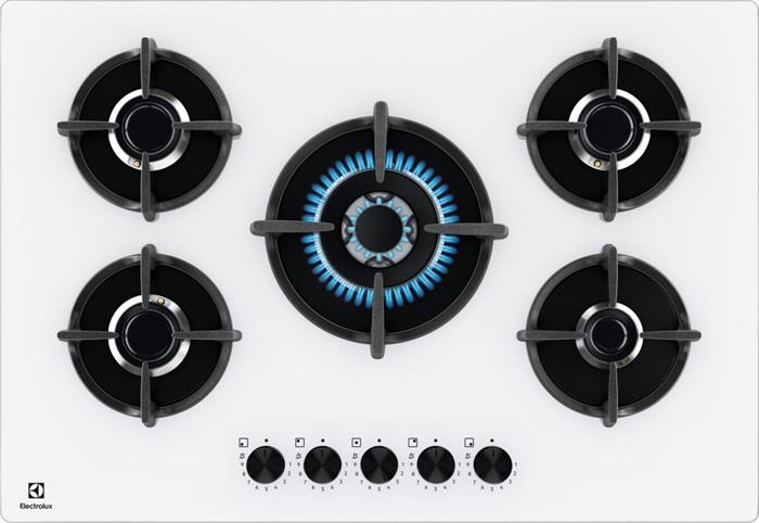 Electrolux - Piano Cottura Gas Egg75372w 5 Fuochi 74cm-bianco