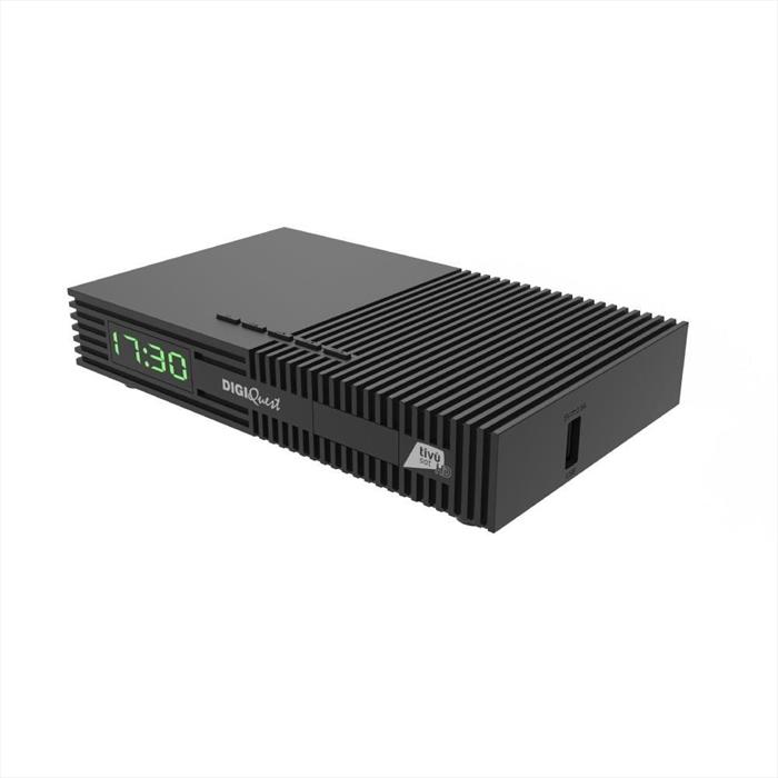 Digiquest RICD1228 TI9 Decoder Satellitare Tivu'sat DVB-S2 HEVC Full HD Smartcard Inclusa Telecomando 2in1 12V colore Nero