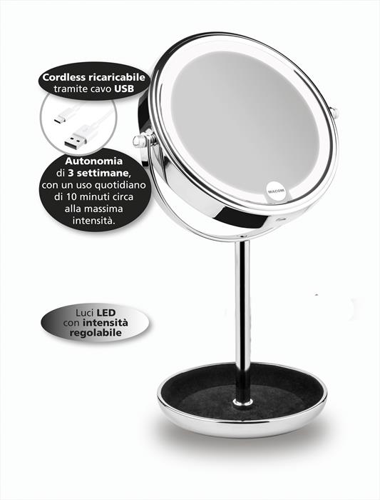 Macom - Doppio Specchio Da Tavolo Sirio Usb Star