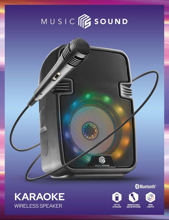 Cellularline - Speaker Bluetooth Karaoke Btspkmskaraokek
