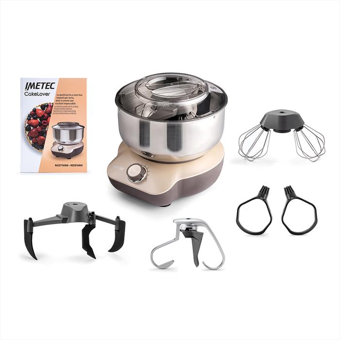 Imetec - Impastatrice Cakelover, Nero/beige