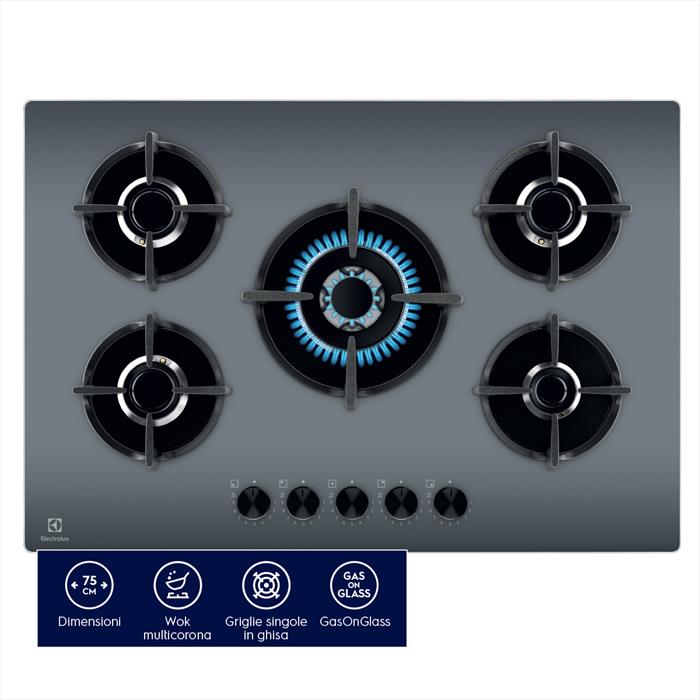 Electrolux - Piano Cottura A Gas Egg75372m 5 Fuochi