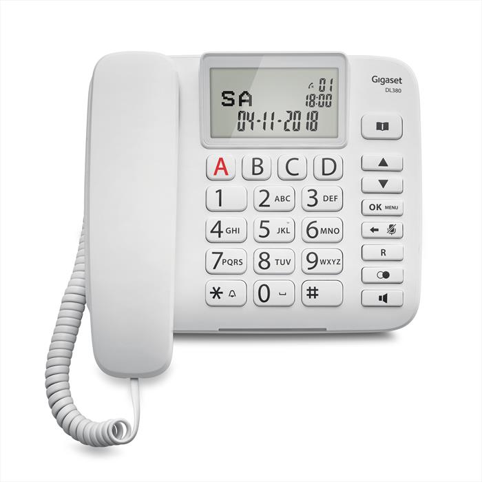 Gigaset - Telefono Per Anziani Dl380white-bianco