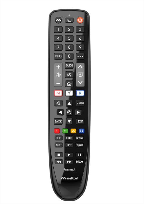 Meliconi - Telecomando Gumbody Personal 2+ Lg-nero Lucido / Nero Opaco / Cor