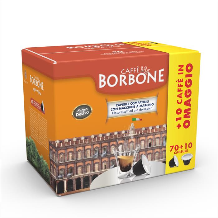 Caffe Borbone - Miscela Decisa - Nespresso 80 Caps-multicolore