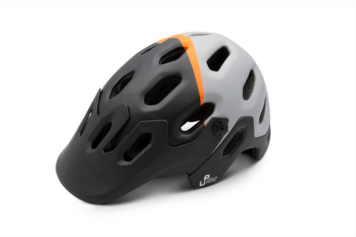 Urban Prime - Casco Adventure Helmet - Size L-grigio, Nero, Arancione