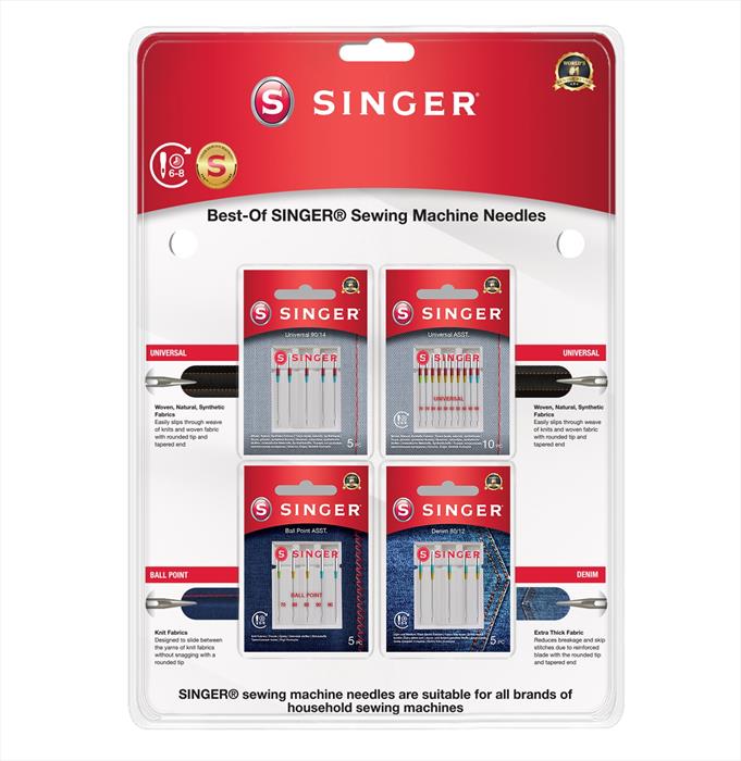 Singer 250088002 Ago Da Cucito 25 Pz Macchina Da Cucire Needle Set-image