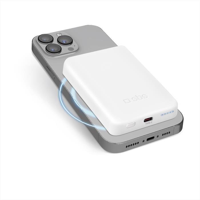 Sbs - Power Bank Magnetico Tebb5000mag1cw-bianco
