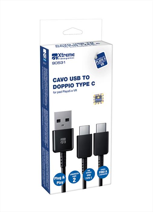 Xtreme - Cavo Usb To Doppio Type C-nero