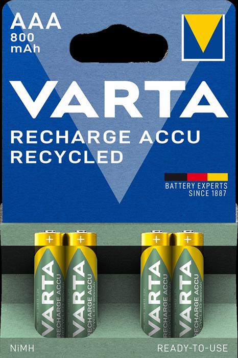 Varta - Aaa Ministilo Recharge Accu Recycled X4 800 Mah