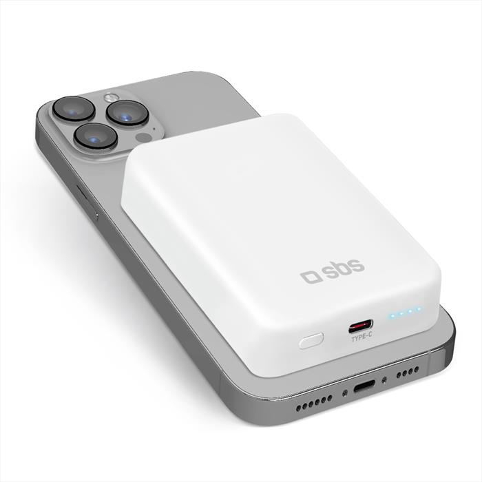 Sbs - Powerbank Tebb10000mag1cw-bianco