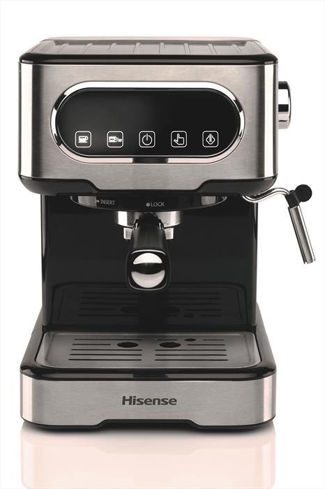 Hisense HESCM15DBK Macchina da Caffè 1100 W (Inox - Nero)