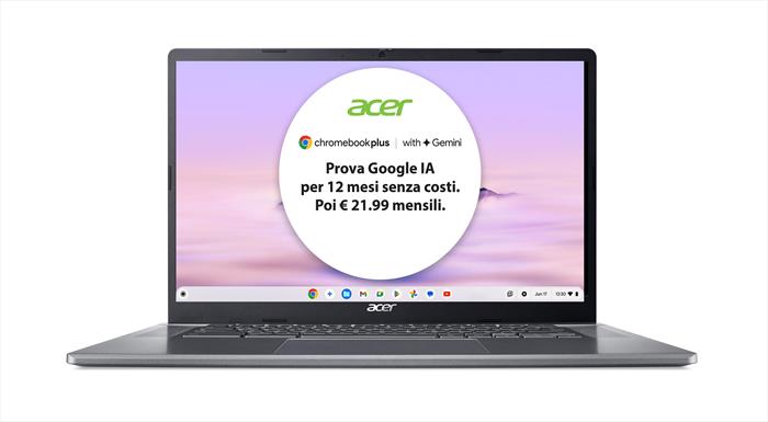 Acer - Chromebook Plus 515 Cb515-2h-34zu Laptop Ia Google-grigio