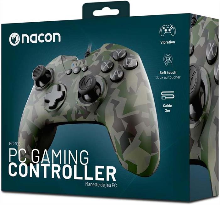 Nacon - Pc Controller Gaming Gc-100-camo Green