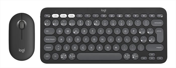 Logitech - Tastiera + Mouse Pebble 2 Combo-graphite