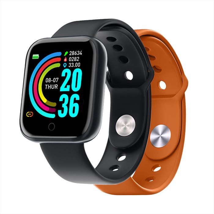 Celly - Trainerbeator - Fit Tracker Con Doppio Cinturino-nero