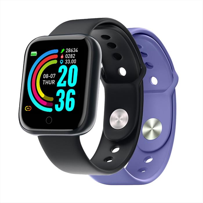 Celly - Trainerbeatvl - Fit Tracker Con Doppio Cinturino-nero