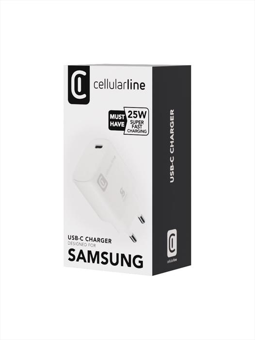 Cellularline - Caricatore Da Rete Achsmusbcpd25wsmlw-bianco