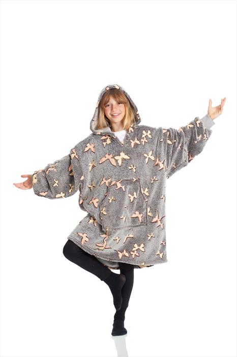 Kanguru - Felpa-coperta Kids Glow In The Dark Butterflies, Glw Butterflies