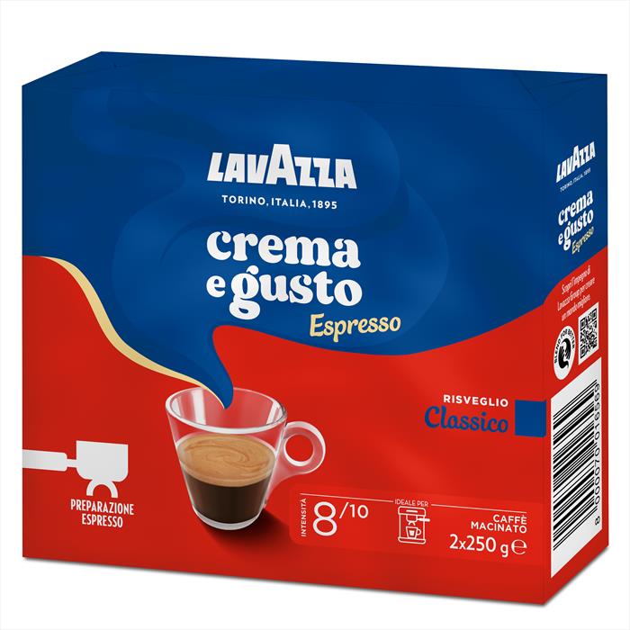 Lavazza - Crema E Gusto Classico Caffè Macinato 2x250