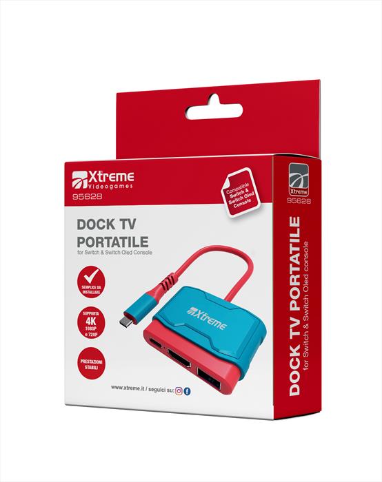 Xtreme - Dock Tv Portatile-rosso/azzurro