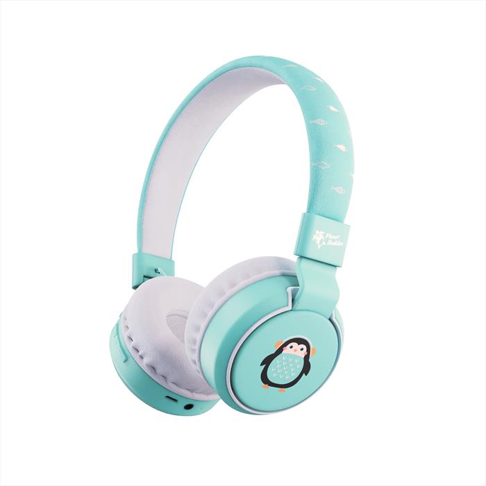 Planet Buddies - Cuffie Wireless Pepper The Penguin-light Blue - Azzurro