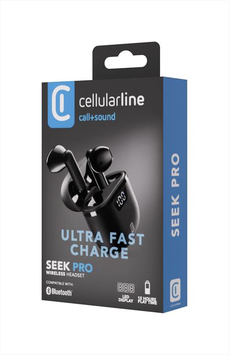 Cellularline - Auricolare Bluetooth Btseekprotwsk-nero