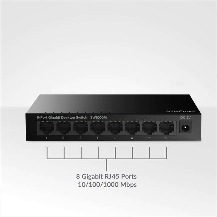 Strong - Switch Gigabit Sw8000m-nero