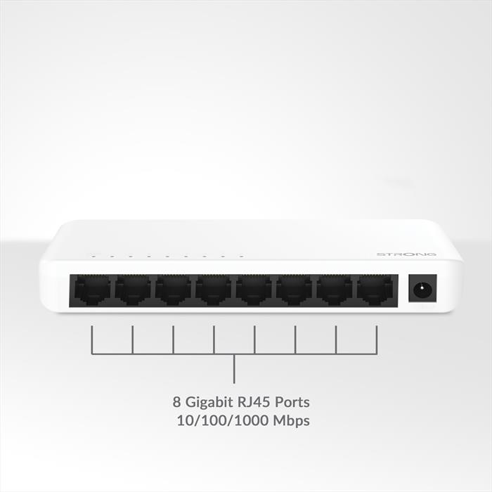 Strong - Switch Gigabit A 8 Porte Sw8000p-bianco