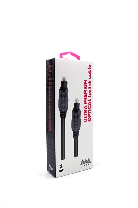 Aaamaze - Cavo Ottico Ultra Premium Toslink 2 Metri-nero