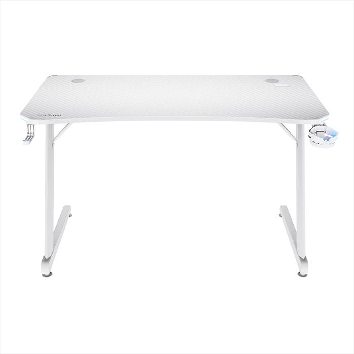 Trust - Scrivania Gaming Illuminata A Led Gxt709w-white