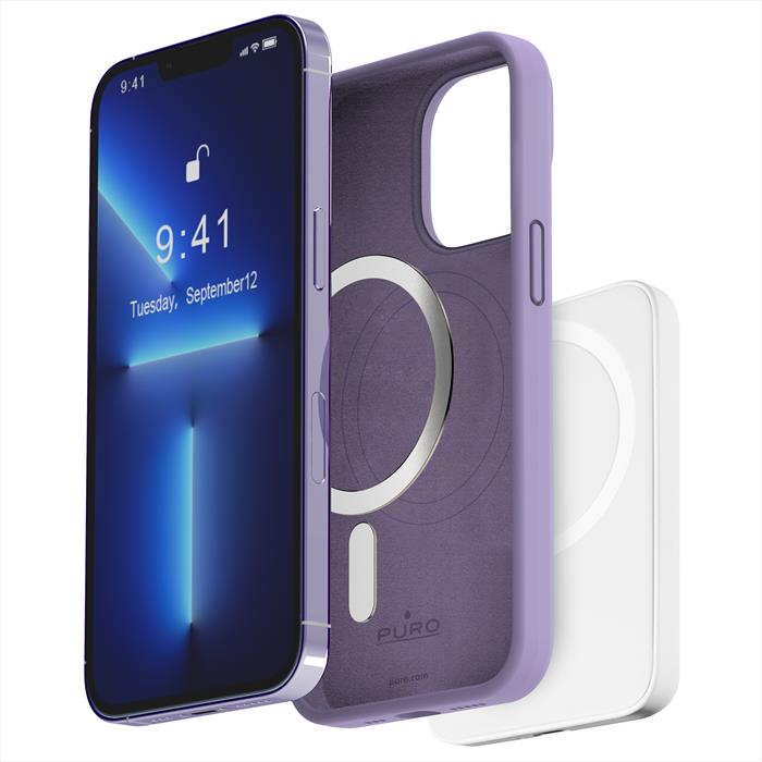 Puro - Cover Icon Mag Puipc14p61iconmlvd Per iPhone 14pro-tech Lavender