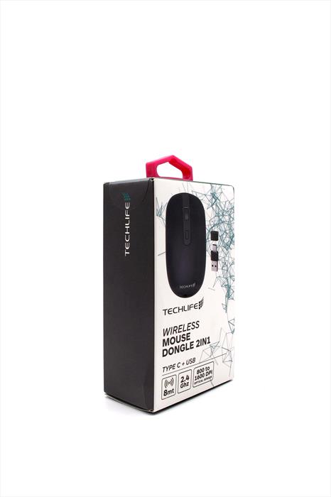Techlife - Tlit0001b Mouse Wireless 2-nero