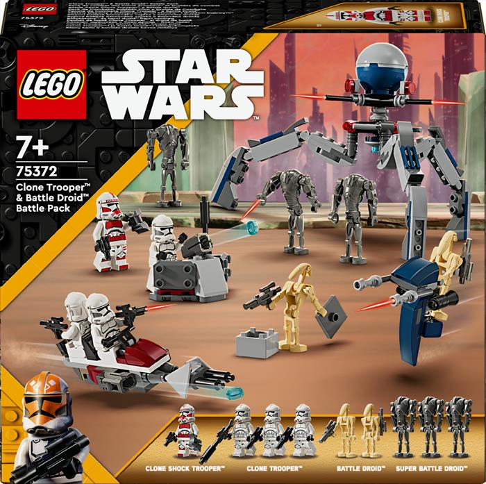 Lego - Star Wars Clone Trooper E Battle Droid 75372, Multicolore