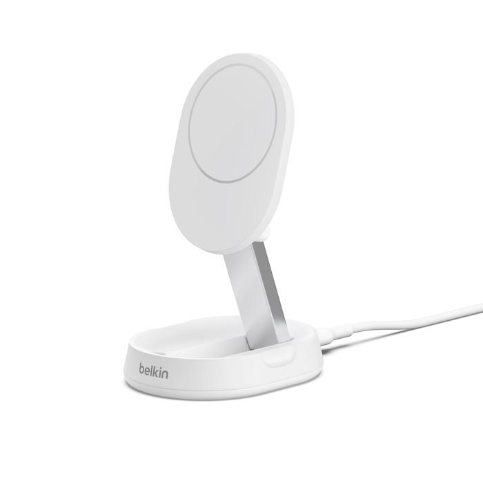 Belkin - Supporto Ricarica Wireless Qi2 15w + Alimentatore-bianco