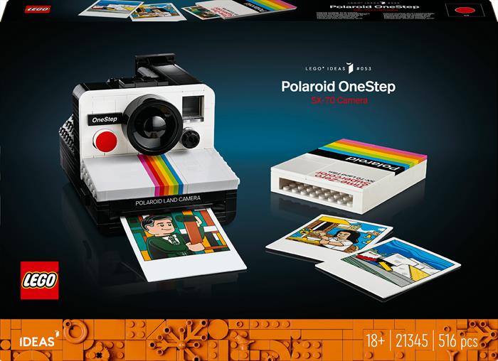 Lego - Ideas Fotocamera Polaroid Onestep Sx-70 21345, Multicolore