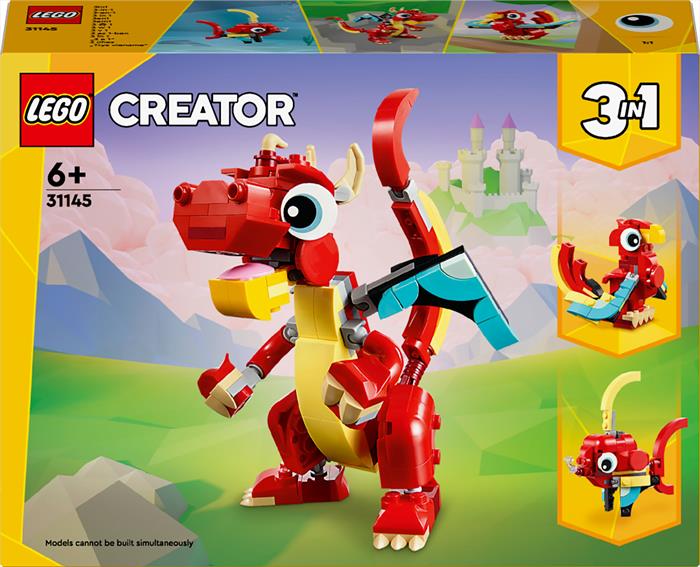 Lego - Creator Drago Rosso 31145, Multicolore