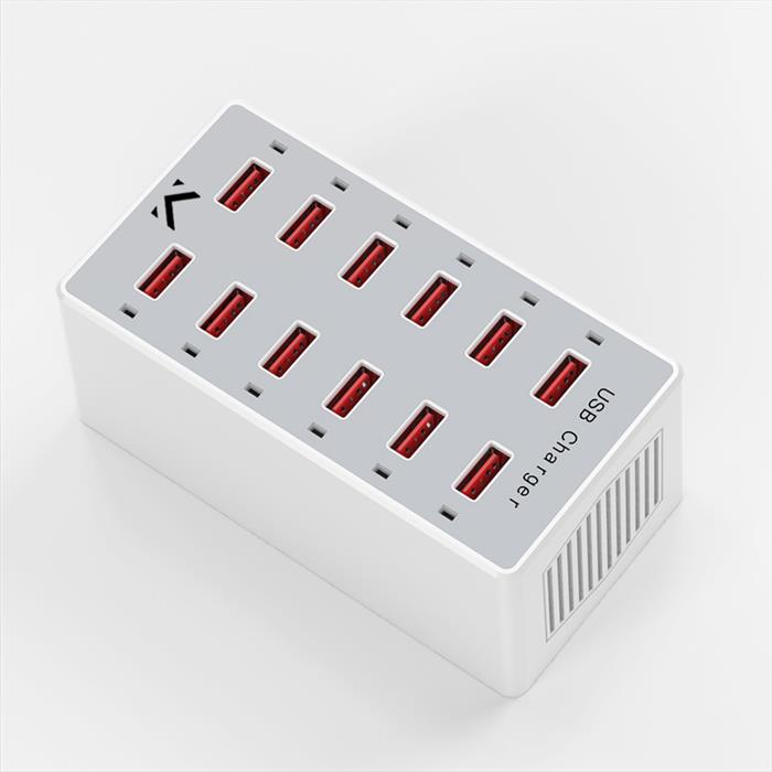 Majestic - Caricatore Usb A 12 Porte Ausb 12-nero