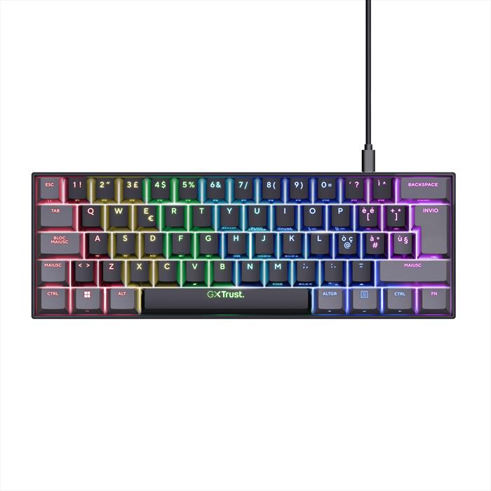 Trust - Gxt867 Acira 60% Mini Gaming Keyboard It-black/rgb