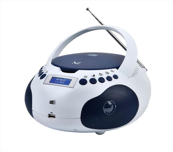 Majestic - Lettore Cd Audio/mp3 Portatile Ah 265dab-bianco/blu