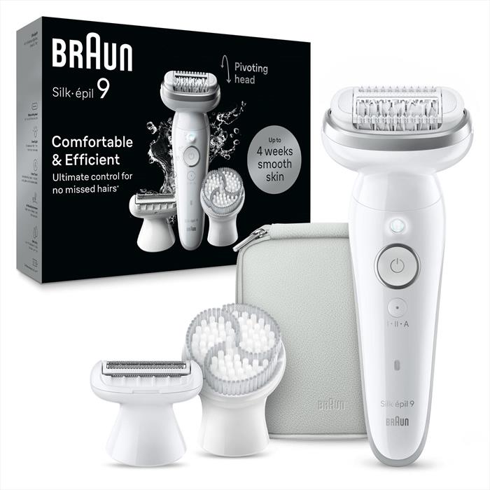 Braun - Epilatore Silk-épil 9 9-061-bianco/argento
