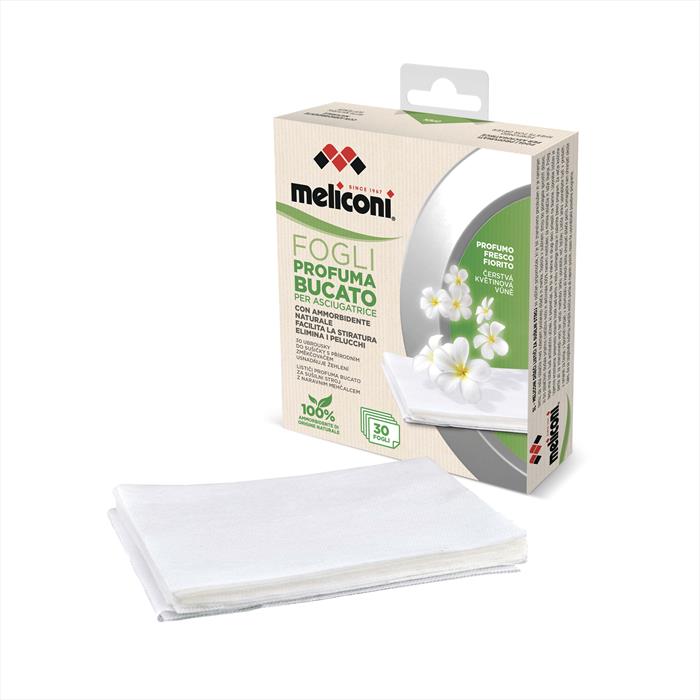 Meliconi - Fogli Profuma Bucato Green-fogli Bianchi, Profumo Fresco