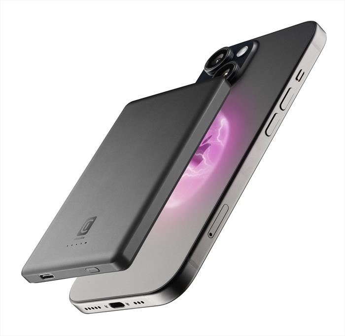 Cellularline - Power Bank Pbmagslim5000wird-grigio