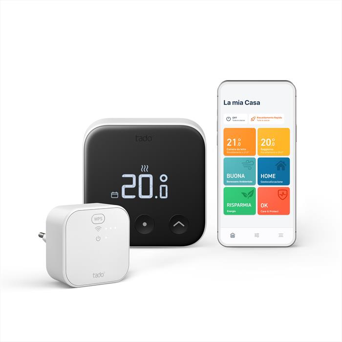 Tado - Termostato Smart Cablato X - Kit Di Base-nero