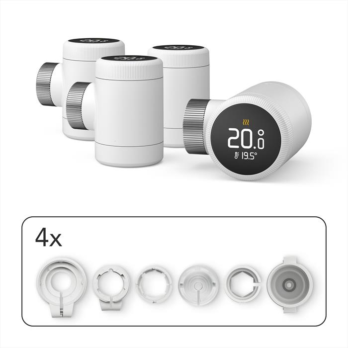 Tado - Valvola Intelligente X Add (x4)-bianco/nero